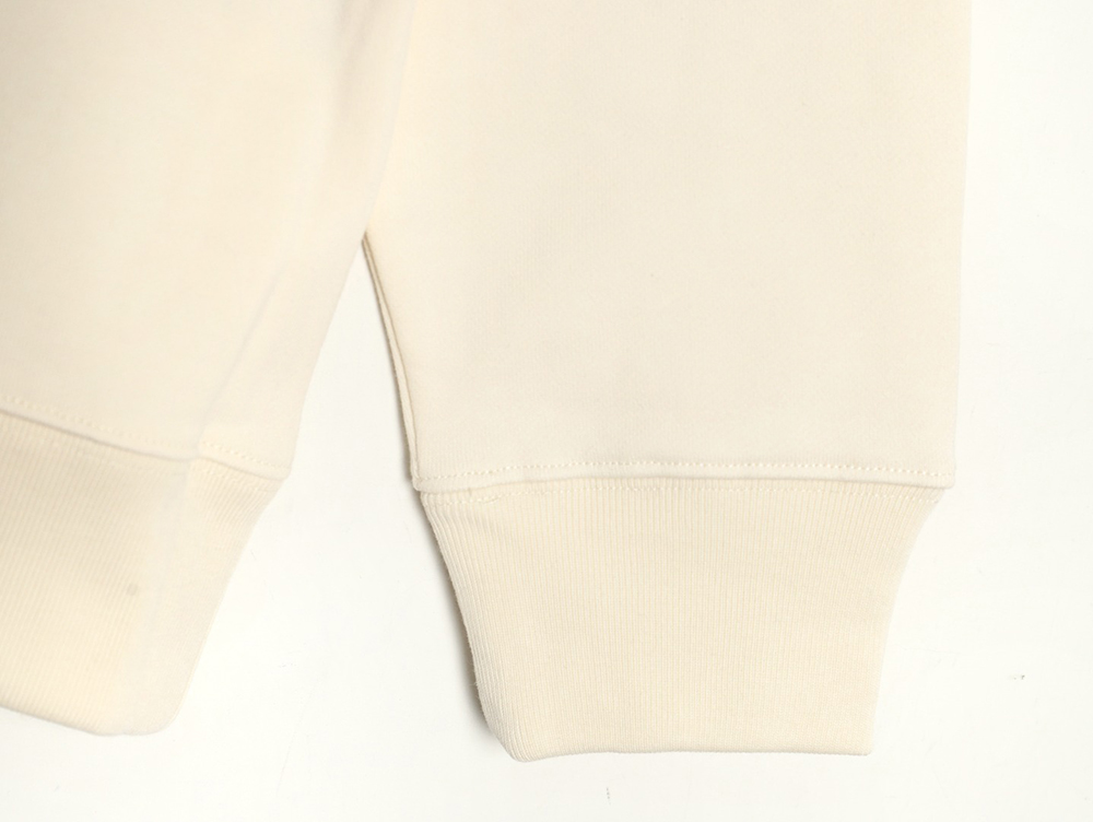Loewe hooded sweatshirt with embossed logo on chest and leather pockets
