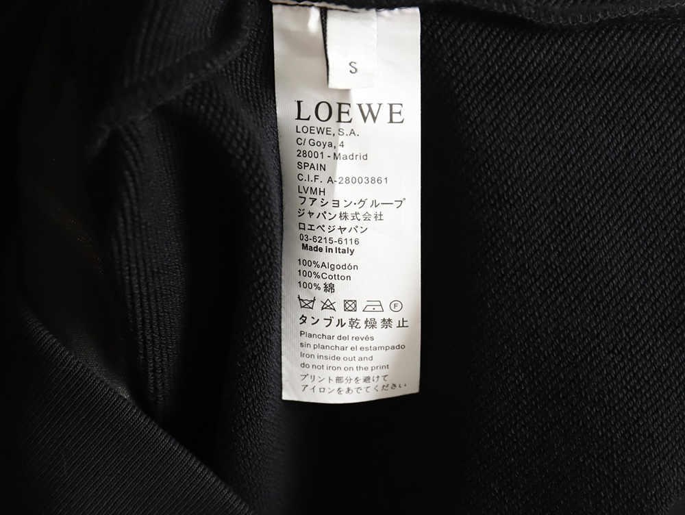 Loewe Displaced Logo 3D Embroidered Crew Neck Sweatshirt