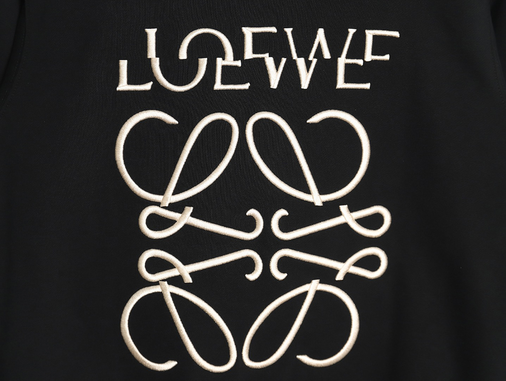 Loewe Displaced Logo 3D Embroidered Crew Neck Sweatshirt