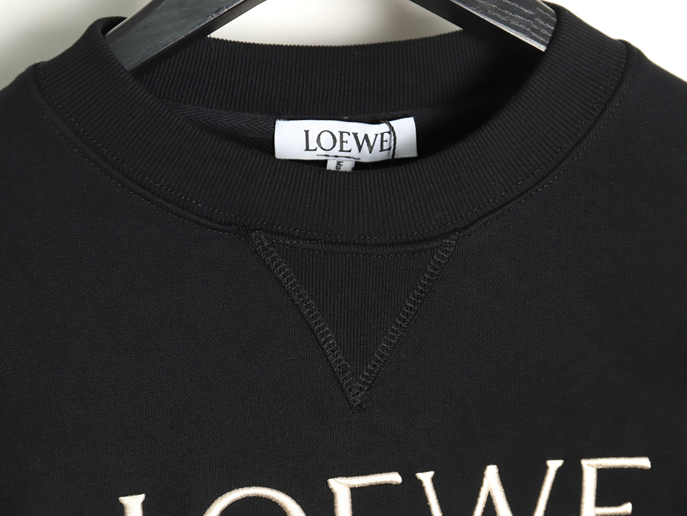 Loewe Displaced Logo 3D Embroidered Crew Neck Sweatshirt