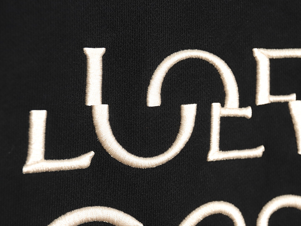 Loewe Displaced Logo 3D Embroidered Crew Neck Sweatshirt