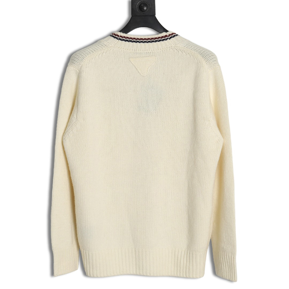 Prada wool striped knitted cardigan