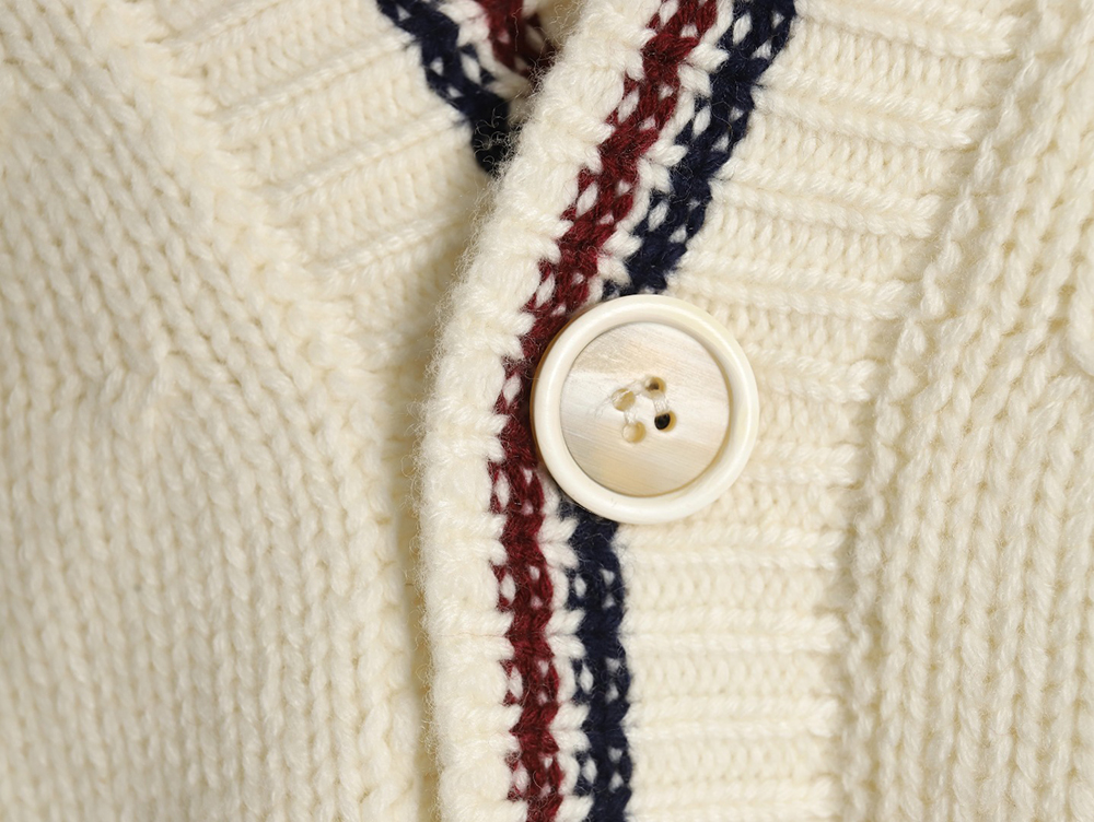 Prada wool striped knitted cardigan