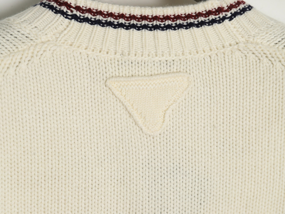 Prada wool striped knitted cardigan