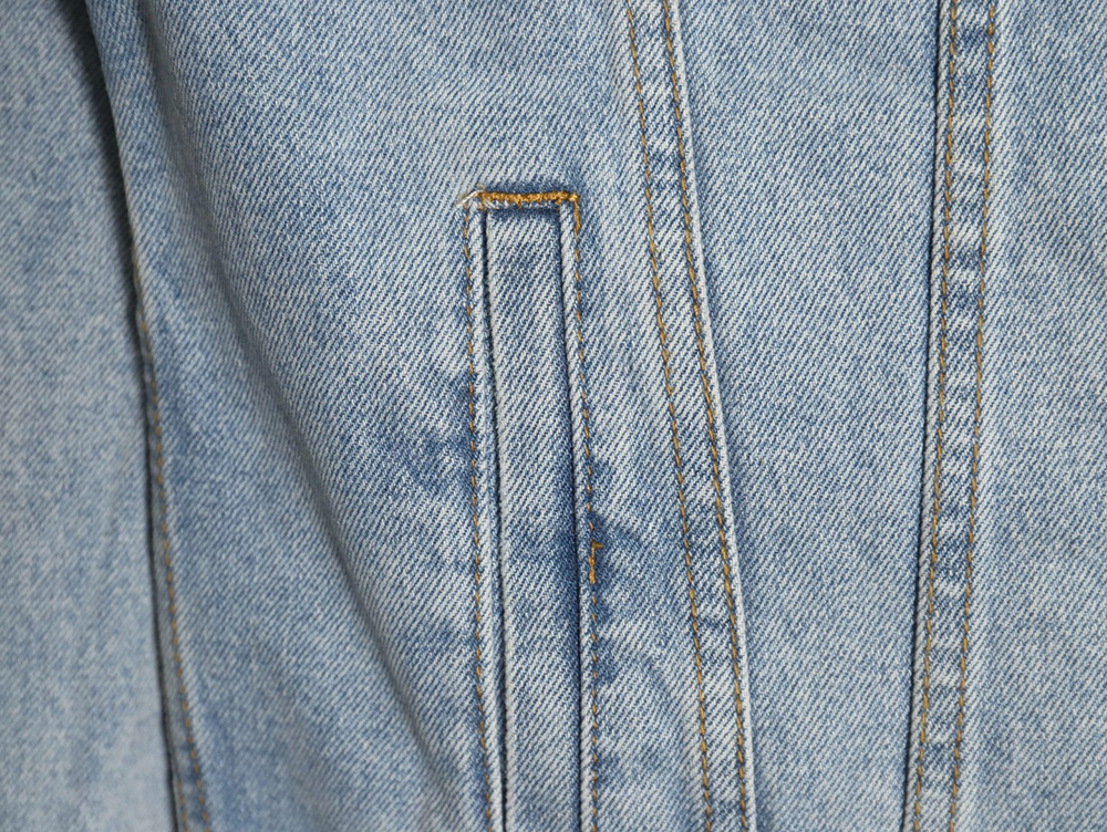 Burberry Classic Embroidered Bear Logo Denim Jacket