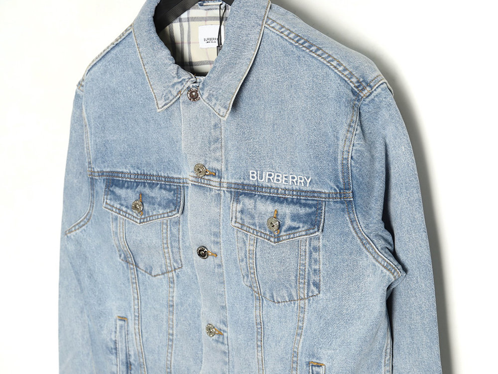 Burberry Classic Embroidered Bear Logo Denim Jacket