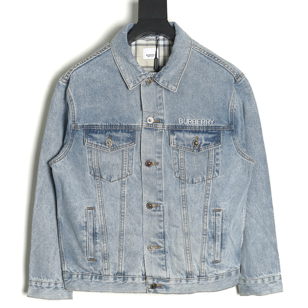 Burberry Classic Embroidered Bear Logo Denim Jacket