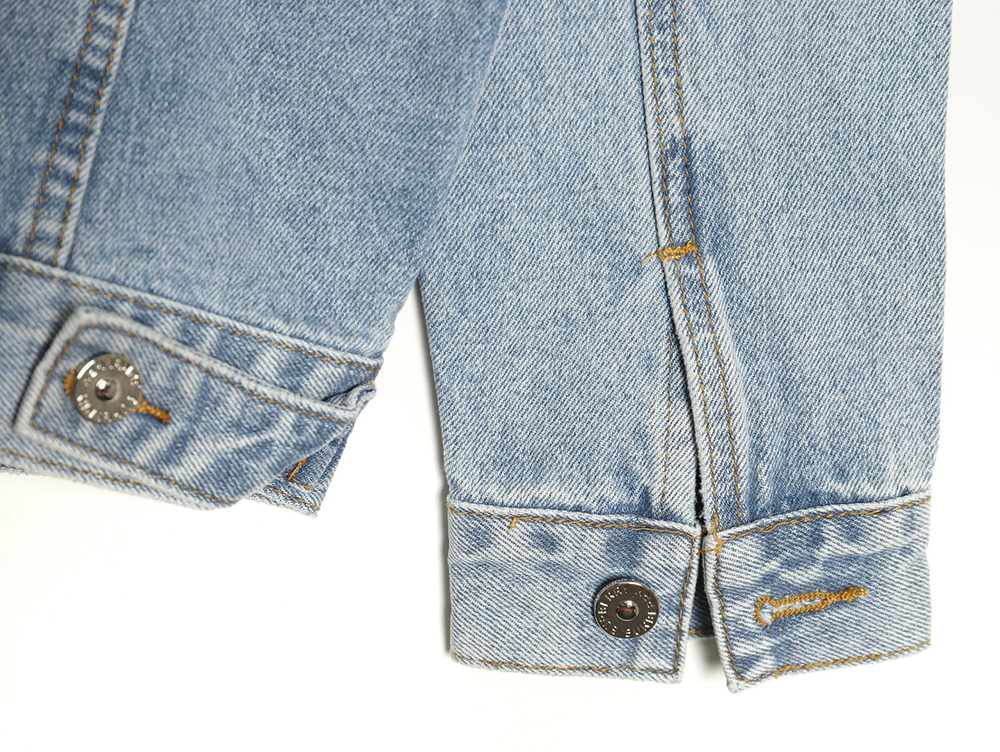 Burberry Classic Embroidered Bear Logo Denim Jacket
