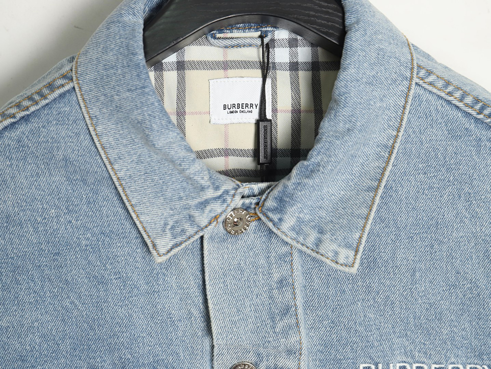 Burberry Classic Embroidered Bear Logo Denim Jacket