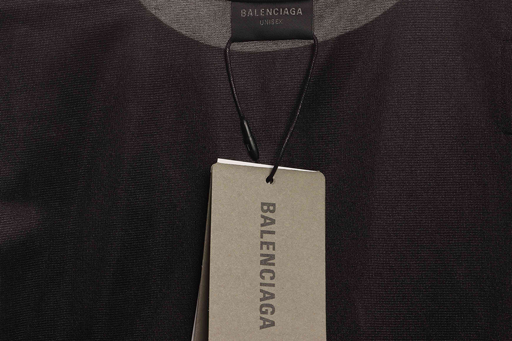 Balenciaga patchwork embroidered jersey short sleeves black