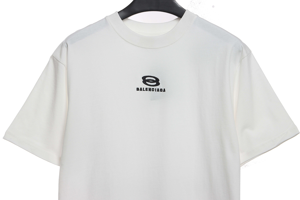 Balenciaga patchwork embroidered jersey short sleeves white