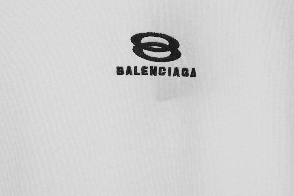 Balenciaga patchwork embroidered jersey short sleeves white