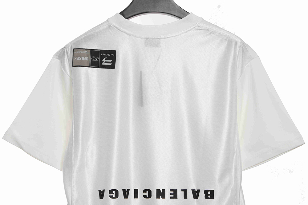 Balenciaga patchwork embroidered jersey short sleeves white