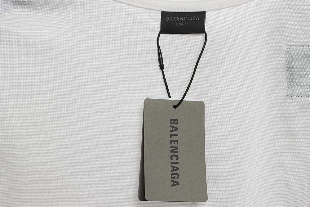 Balenciaga patchwork embroidered jersey short sleeves white