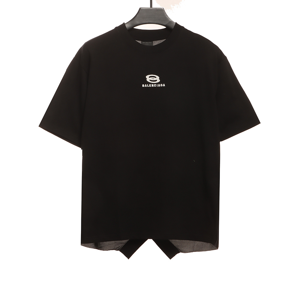 Balenciaga patchwork embroidered jersey short sleeves black