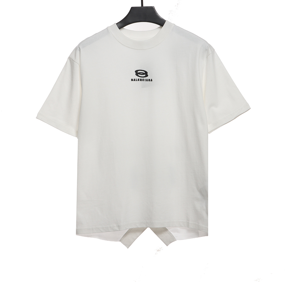 Balenciaga patchwork embroidered jersey short sleeves white
