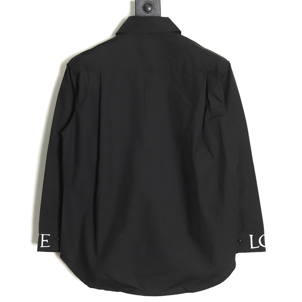 Loewe logo three-dimensional offset laminated long-sleeved shirt TSK1