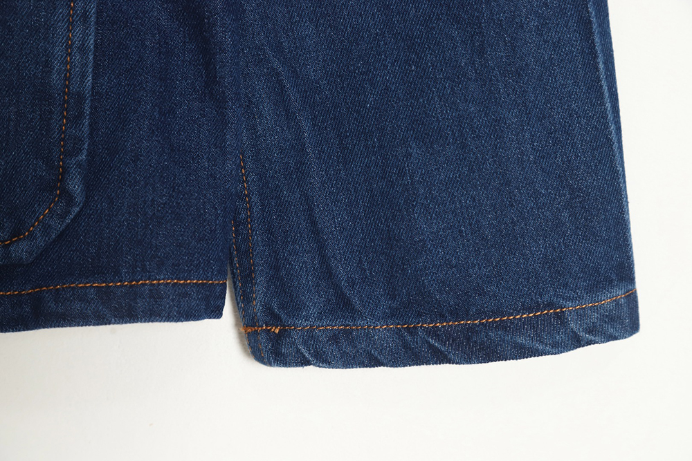 Loewe Denim Jacket with Leather Pockets