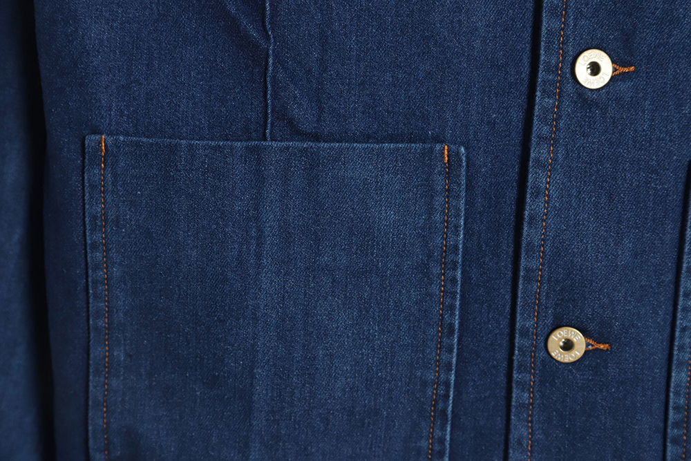 Loewe Denim Jacket with Leather Pockets