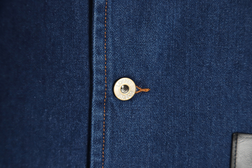 Loewe Denim Jacket with Leather Pockets