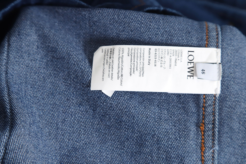 Loewe Denim Jacket with Leather Pockets