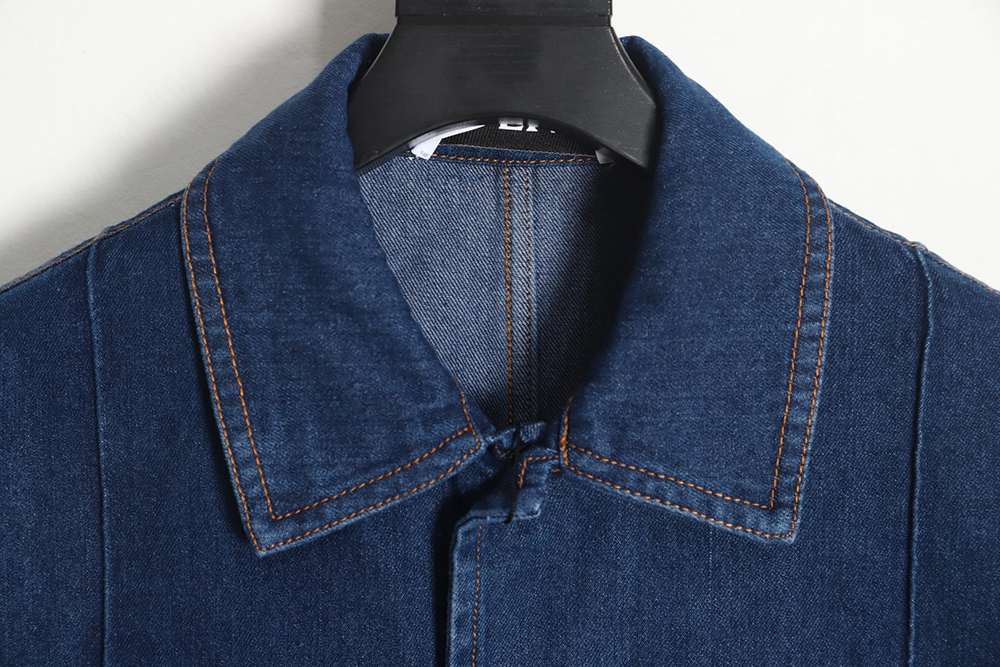 Loewe Denim Jacket with Leather Pockets