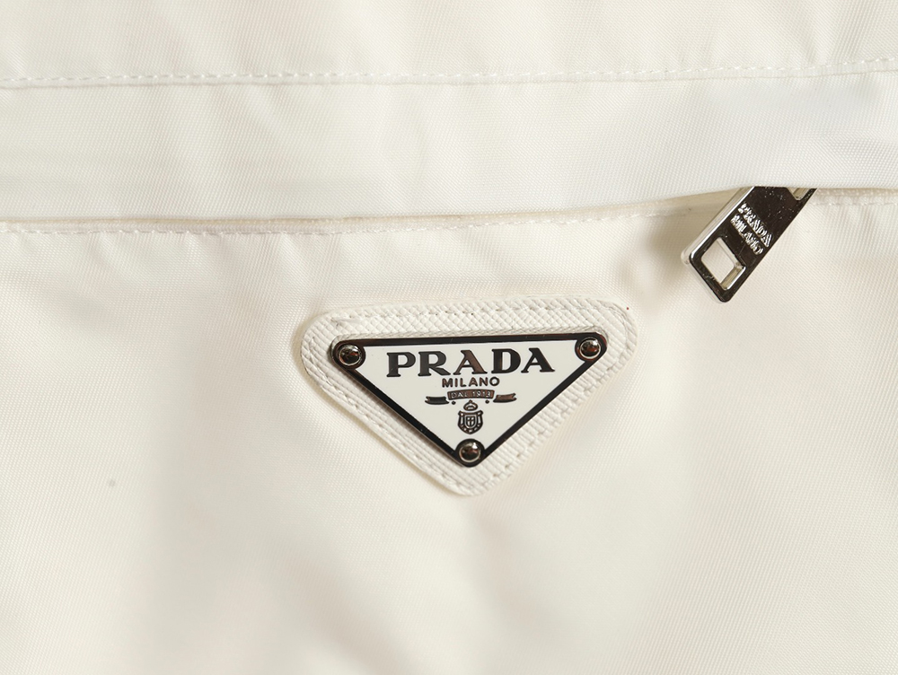 Prada triangle logo pocket crew neck sweatshirt