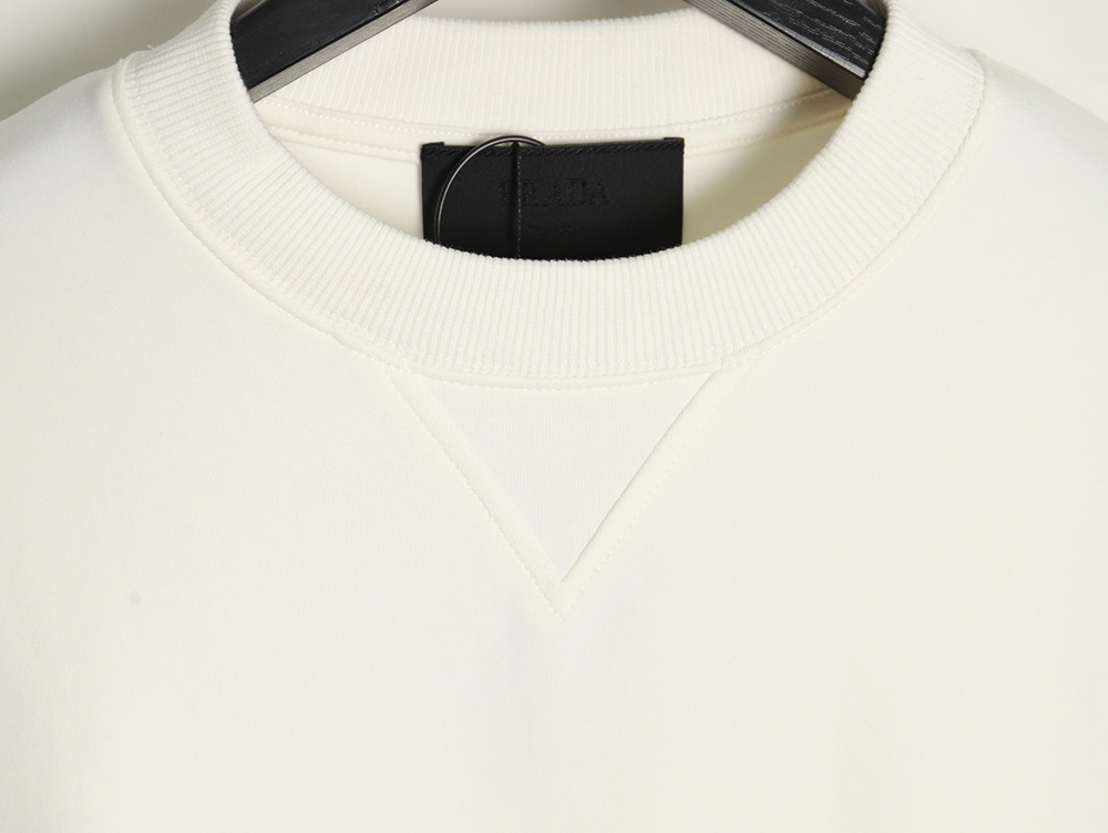 Prada triangle logo pocket crew neck sweatshirt