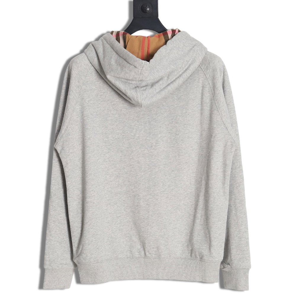 Burberry B Check Hooded Zip-Up Hoodie