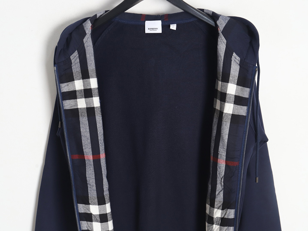 Burberry B Check Hooded Zip-Up Hoodie TSK2