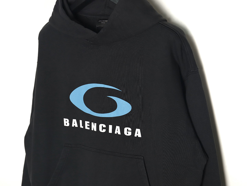 Balenciaga Blue Ring Print Hoodie