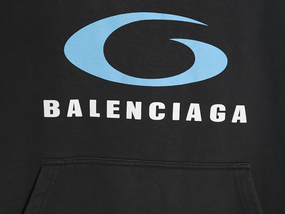 Balenciaga Blue Ring Print Hoodie