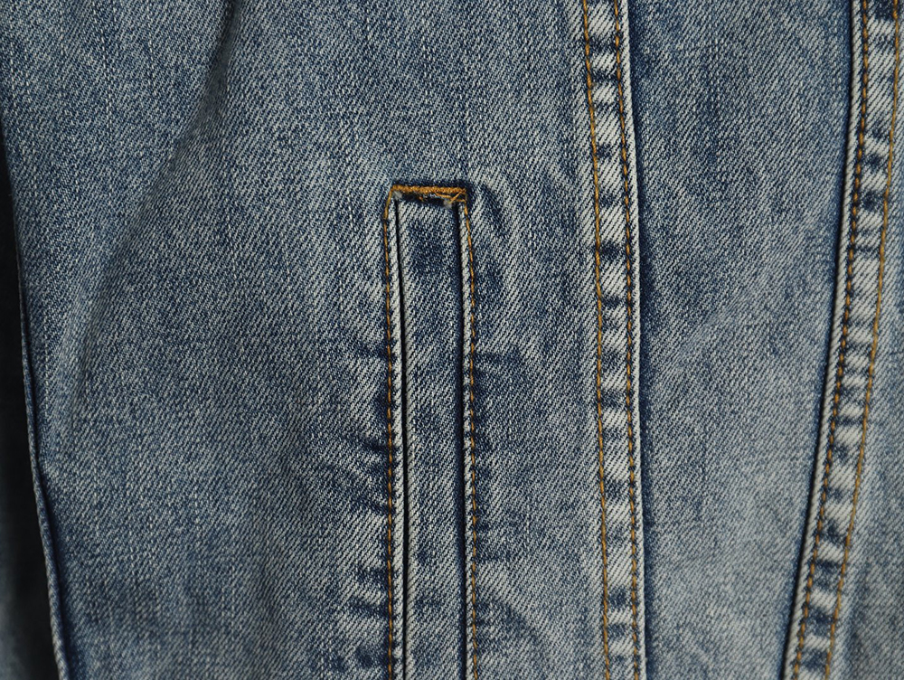 Celine patchwork hooded denim jacket