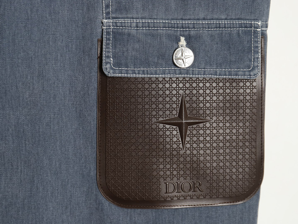 Dior x Stone island co-branded pocket denim trousers