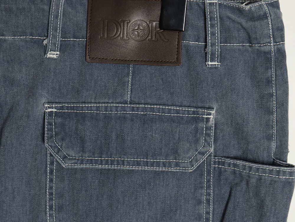 Dior x Stone island co-branded pocket denim trousers