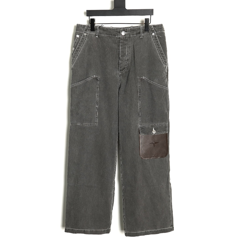 Dior x Stone island co-branded pocket denim trousers TSK1