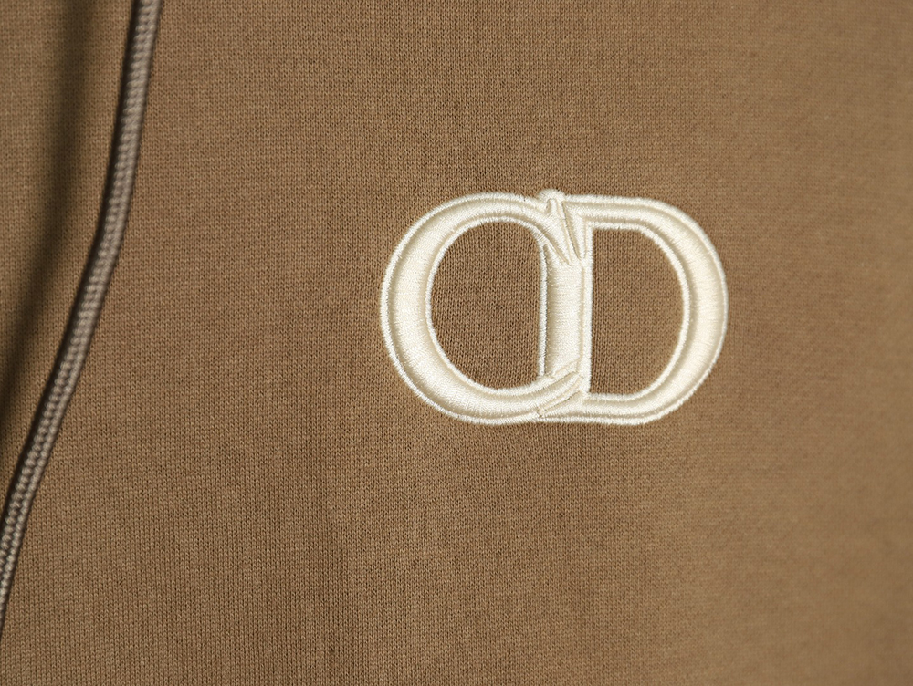 Dior CD monogram embroidered fleece hoodie TSK1