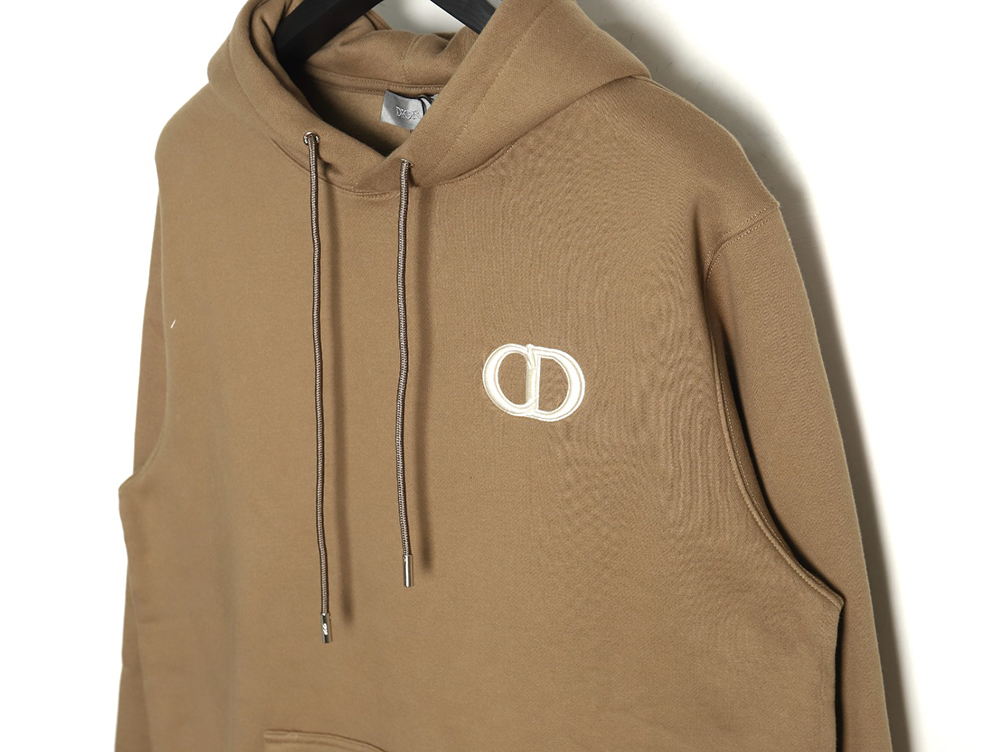 Dior CD monogram embroidered fleece hoodie TSK1
