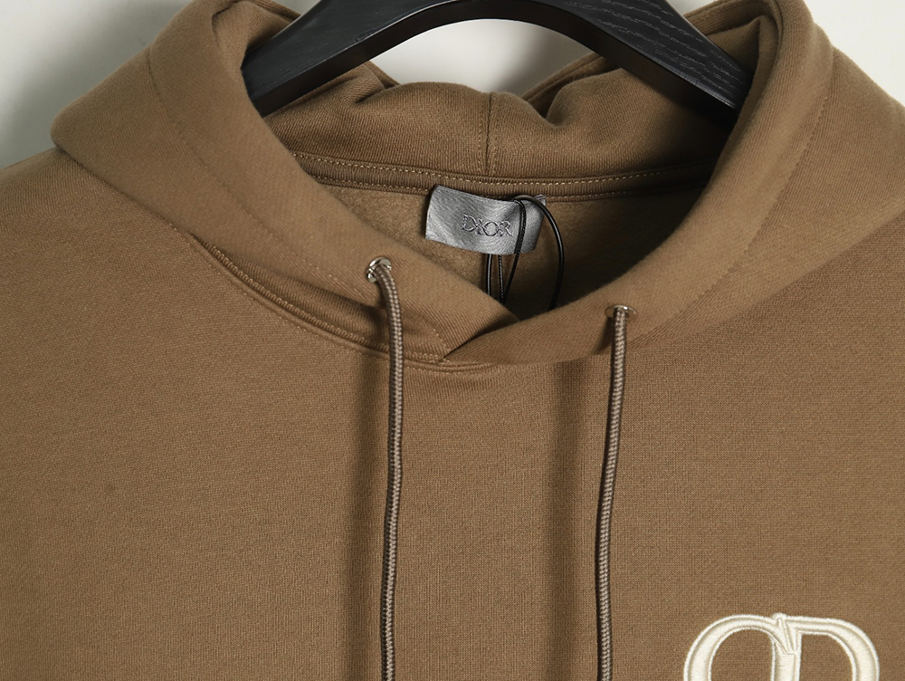 Dior CD monogram embroidered fleece hoodie TSK1