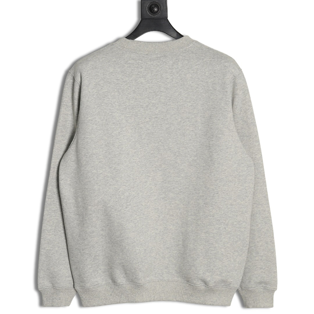 Dior Silver Logo Embroidered Crew Neck Plush Sweatshirt TSK1