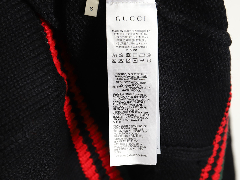 Gucci Red and Green Striped Cardigan Sweater TSK1