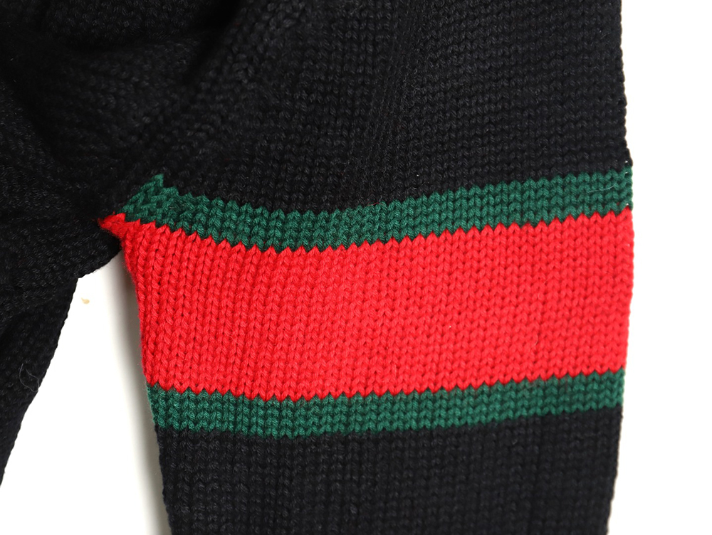 Gucci Red and Green Striped Cardigan Sweater TSK1