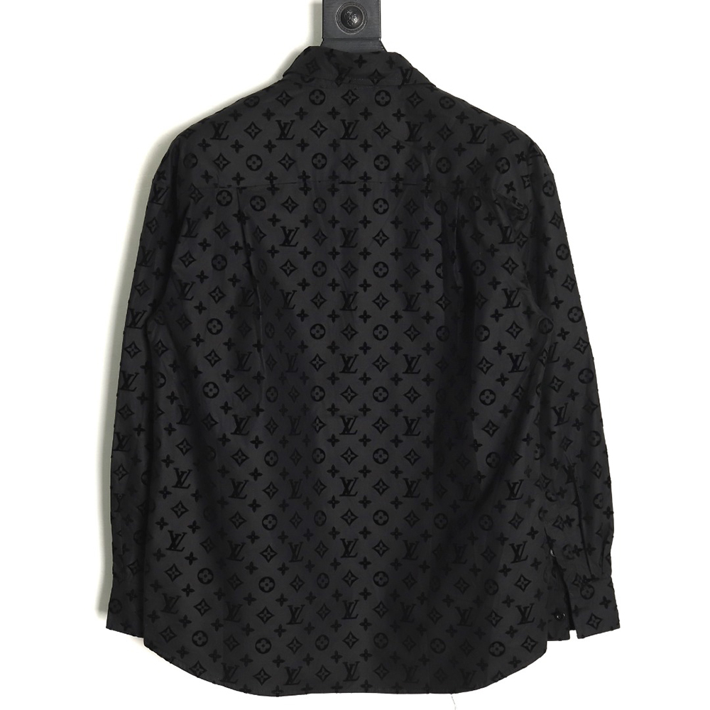 Louis Vuitton flocked monogram shirt