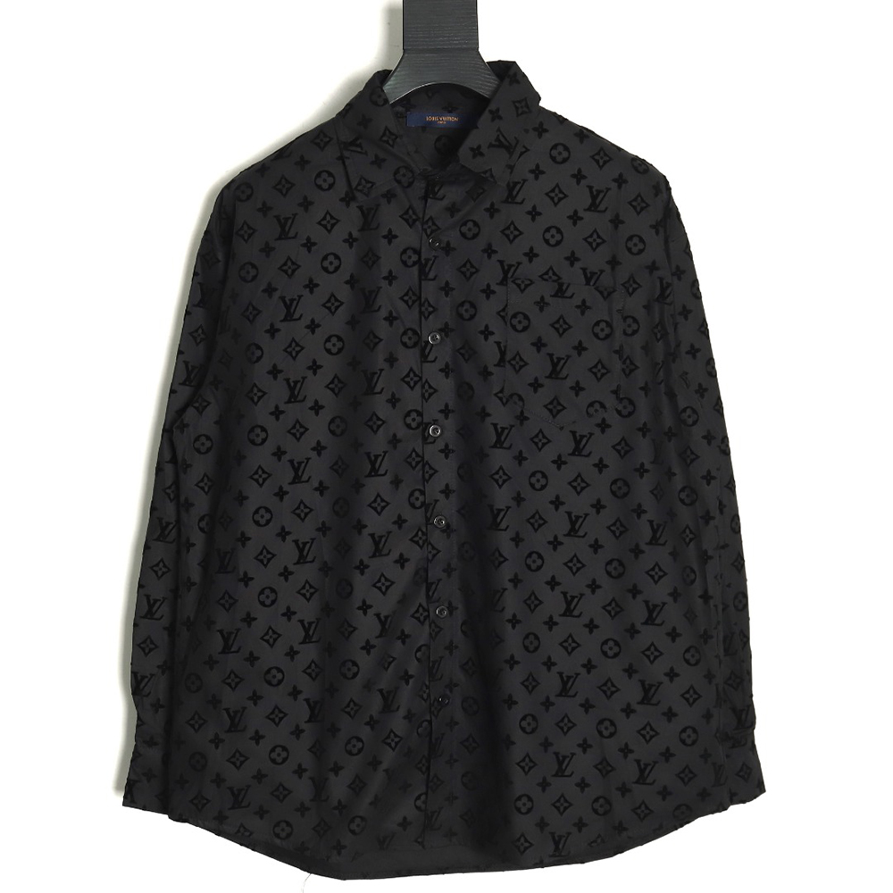 Louis Vuitton flocked monogram shirt