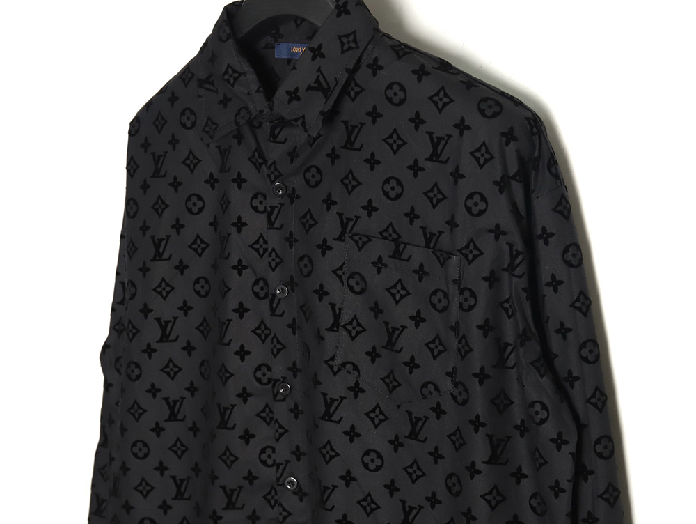 Louis Vuitton flocked monogram shirt