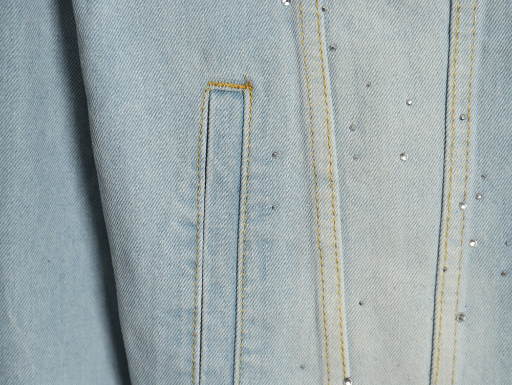 Louis Vuitton Gypsophila hot diamond embroidery denim jacket