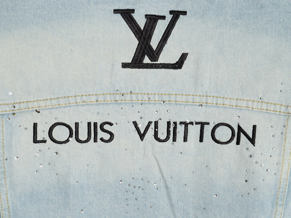 Louis Vuitton Gypsophila hot diamond embroidery denim jacket