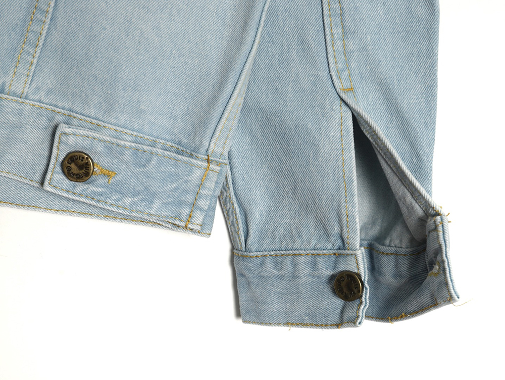 Louis Vuitton Gypsophila hot diamond embroidery denim jacket