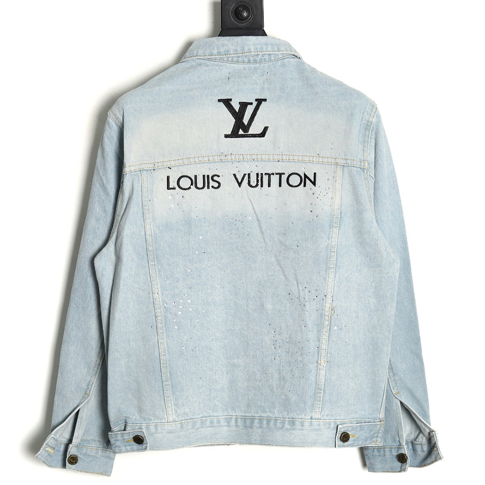 Louis Vuitton Gypsophila hot diamond embroidery denim jacket