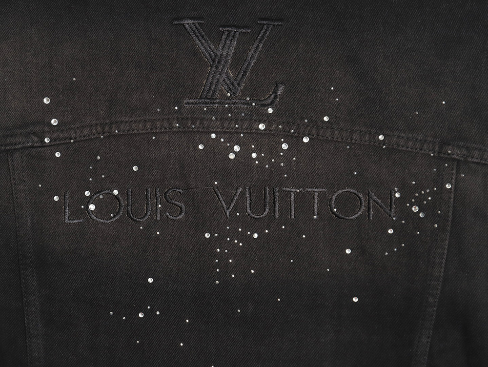 Louis Vuitton Gypsophila hot diamond embroidery denim jacket TSK1